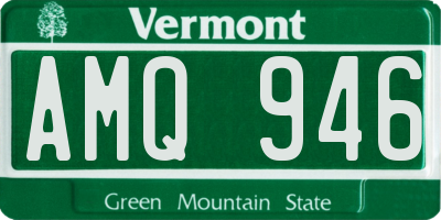 VT license plate AMQ946