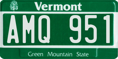 VT license plate AMQ951