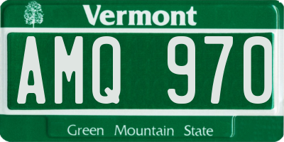 VT license plate AMQ970