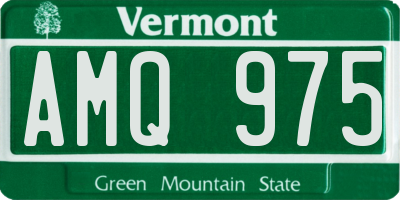 VT license plate AMQ975
