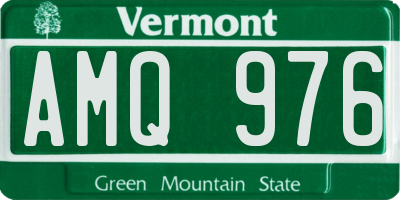 VT license plate AMQ976
