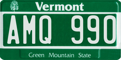 VT license plate AMQ990
