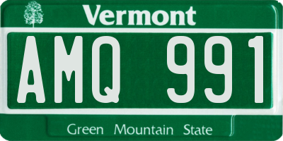 VT license plate AMQ991
