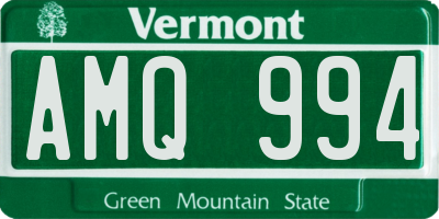 VT license plate AMQ994