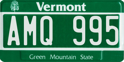 VT license plate AMQ995