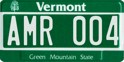 VT license plate AMR004