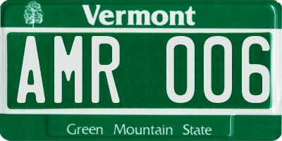 VT license plate AMR006