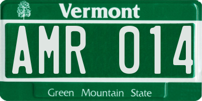 VT license plate AMR014