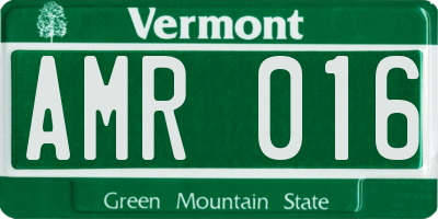 VT license plate AMR016