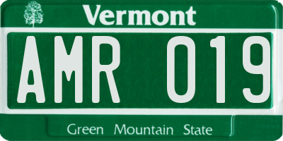 VT license plate AMR019
