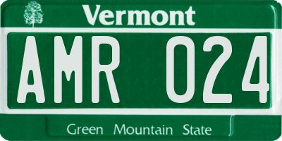 VT license plate AMR024