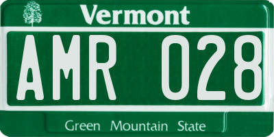 VT license plate AMR028