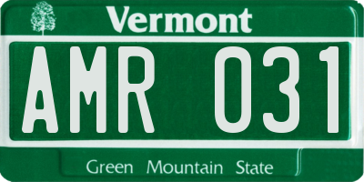 VT license plate AMR031
