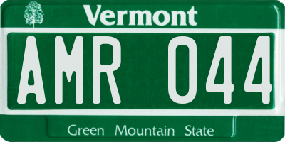 VT license plate AMR044