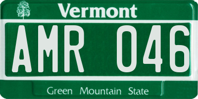 VT license plate AMR046