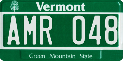 VT license plate AMR048