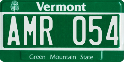 VT license plate AMR054