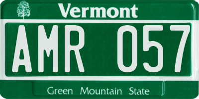 VT license plate AMR057