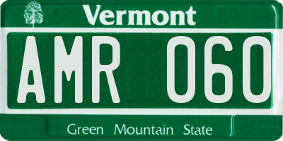 VT license plate AMR060