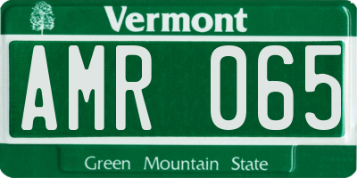VT license plate AMR065