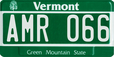 VT license plate AMR066