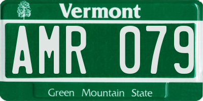 VT license plate AMR079