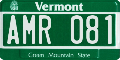 VT license plate AMR081