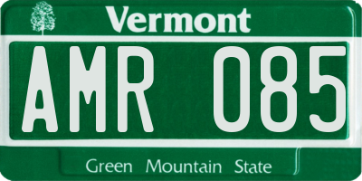 VT license plate AMR085