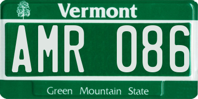 VT license plate AMR086