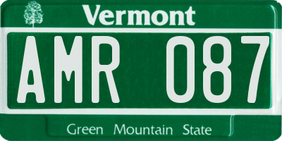 VT license plate AMR087