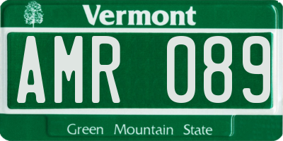 VT license plate AMR089