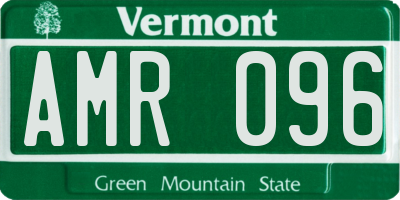 VT license plate AMR096