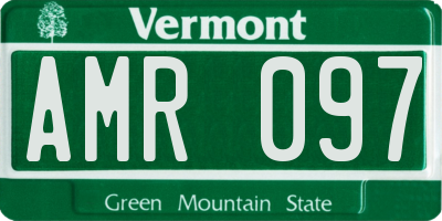 VT license plate AMR097