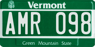 VT license plate AMR098