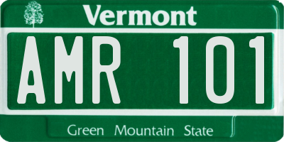 VT license plate AMR101