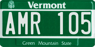 VT license plate AMR105