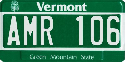VT license plate AMR106
