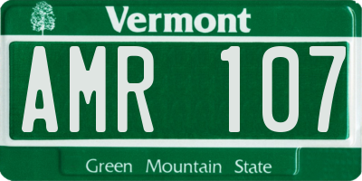 VT license plate AMR107