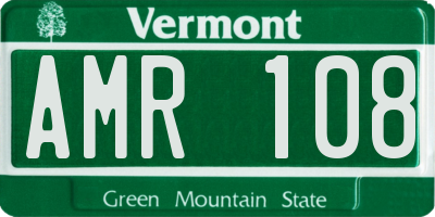 VT license plate AMR108