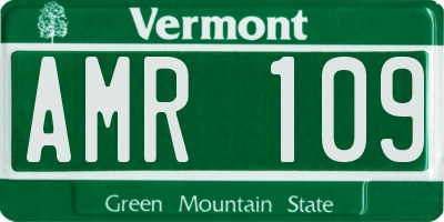 VT license plate AMR109