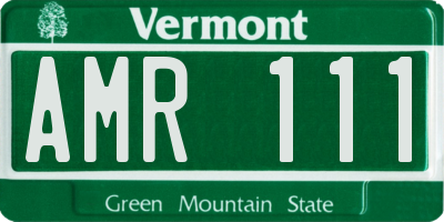 VT license plate AMR111