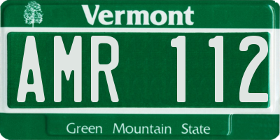 VT license plate AMR112