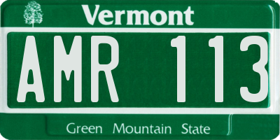 VT license plate AMR113