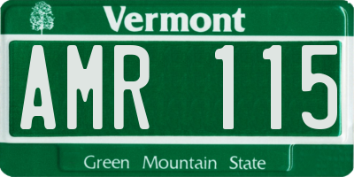 VT license plate AMR115