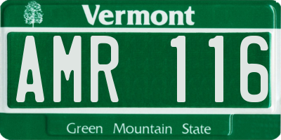 VT license plate AMR116