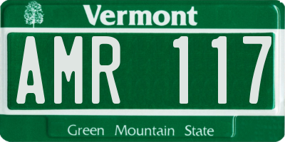 VT license plate AMR117