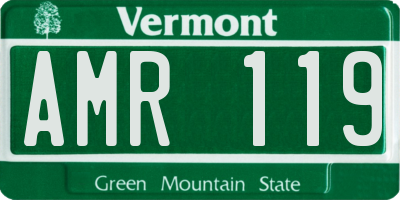 VT license plate AMR119