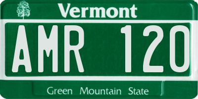 VT license plate AMR120