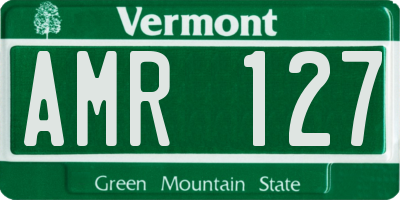VT license plate AMR127