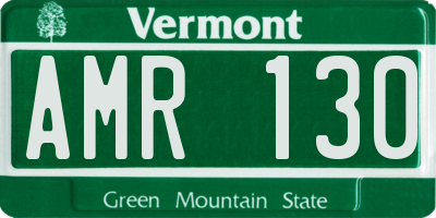 VT license plate AMR130